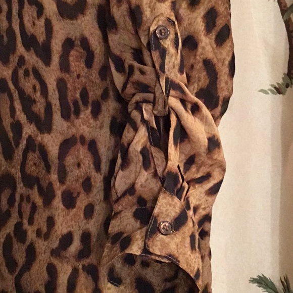 LOLITA leopard print sheer blouse. Size S - Picture 3 of 5